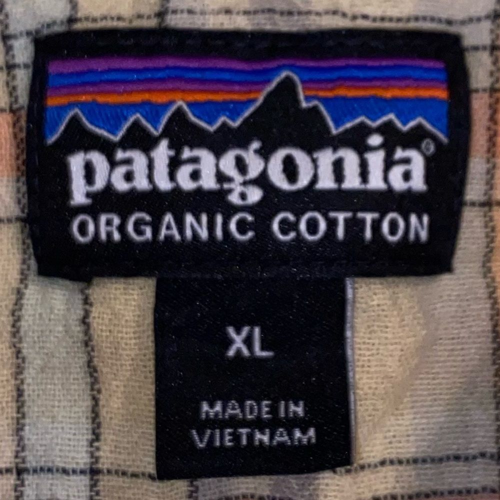 Patagonia Men’s Steersman Short Sleeve Button Up Organic Cotton Shirt Size Large - Picture 4 of 4